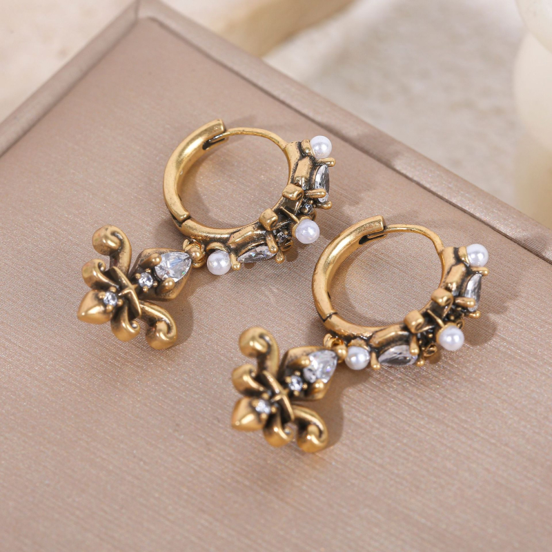 Bakrene naušnice s geometrijskim oblikom, minimalistički stil, elektroplatiranje, za žene