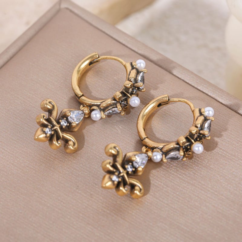 Bakrene naušnice s geometrijskim oblikom, minimalistički stil, elektroplatiranje, za žene