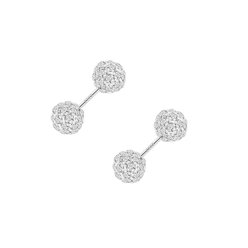 Cercei geometrici din argint 999, micropavé, pentru femei, stil lux lejer