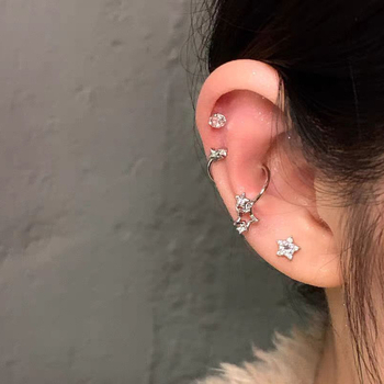 Naušnice od bakra, srcolik oblik, elektropladirani, IN stil