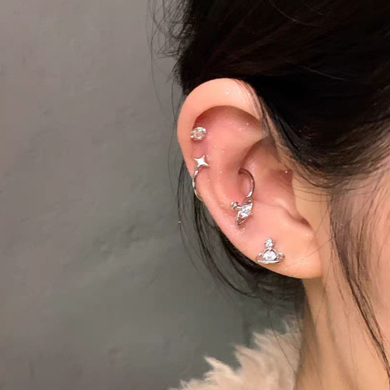 Naušnice od bakra, srcolik oblik, elektropladirani, IN stil