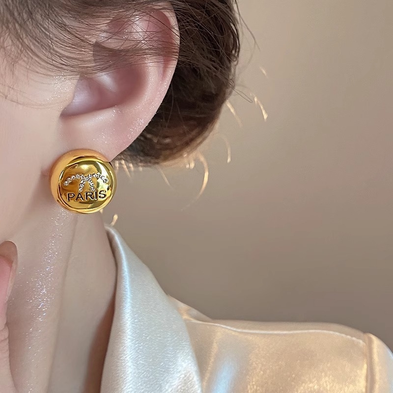 Naušnice sa slovima – legura, oblik slova, elektroplatiranje, ljetno izdanje 2025., stil Japansko-Korejski