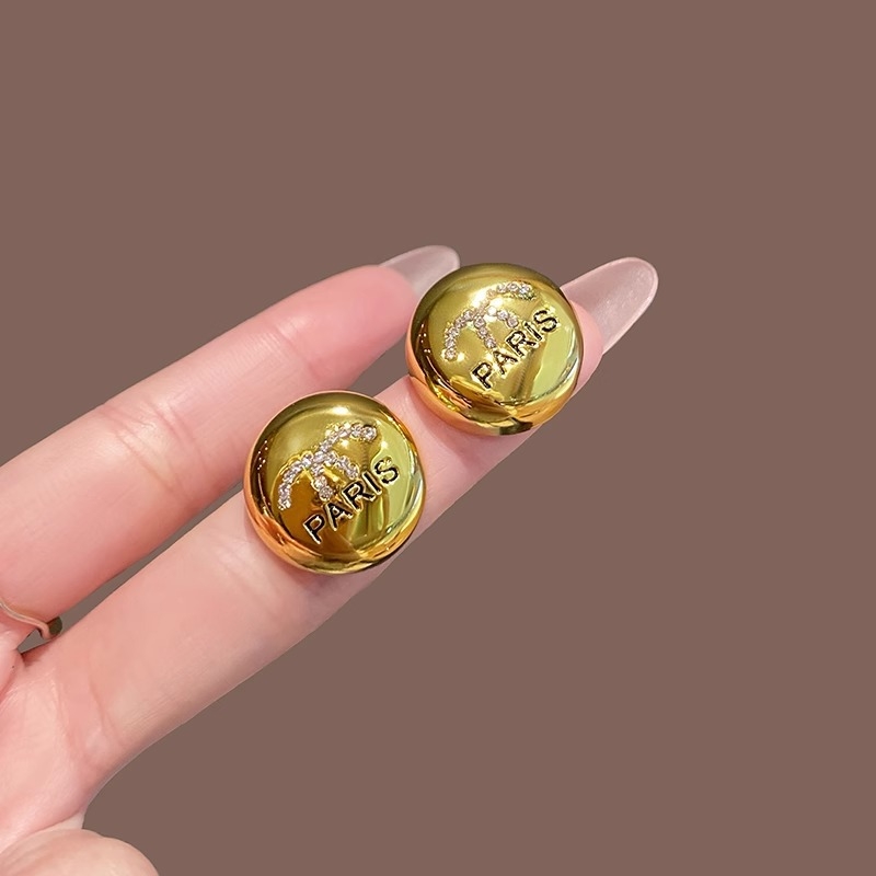 Naušnice sa slovima – legura, oblik slova, elektroplatiranje, ljetno izdanje 2025., stil Japansko-Korejski