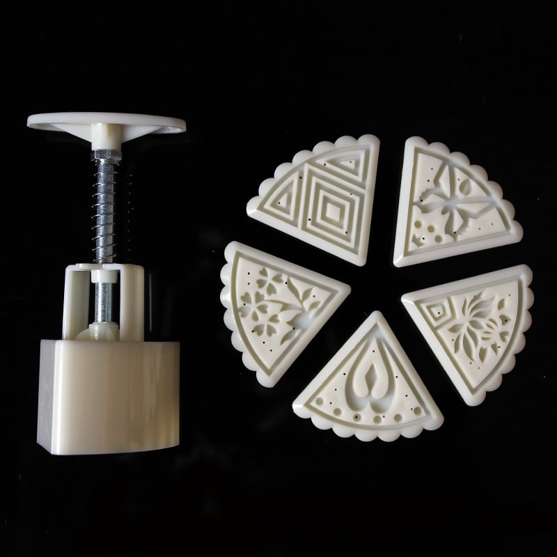 Set kalupa za mooncake s dizajnom trešnjinog cvijeta, ABS materijal, nepravilan oblik, pakiranje 50 g, kantonski stil