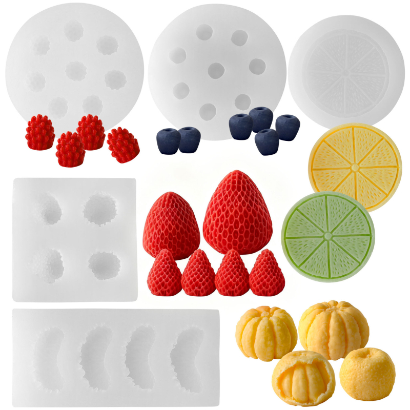 Kalup za kolače od silikona – nepravilan oblik, voćna serija – za aromatične svijeće