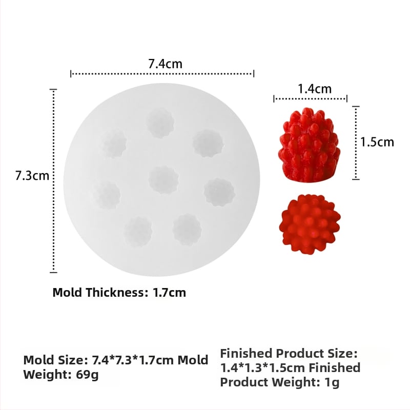 Kalup za kolače od silikona – nepravilan oblik, voćna serija – za aromatične svijeće