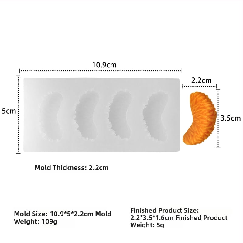 Kalup za kolače od silikona – nepravilan oblik, voćna serija – za aromatične svijeće