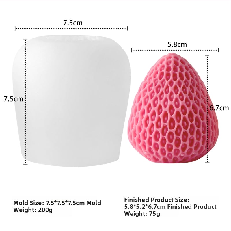 Kalup za kolače od silikona – nepravilan oblik, voćna serija – za aromatične svijeće
