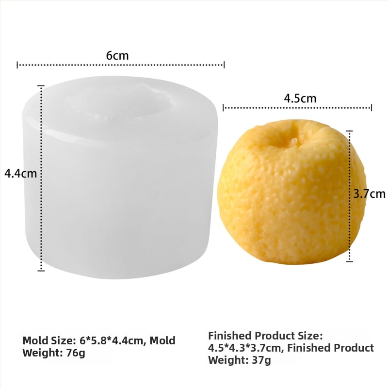 Kalup za kolače od silikona – nepravilan oblik, voćna serija – za aromatične svijeće