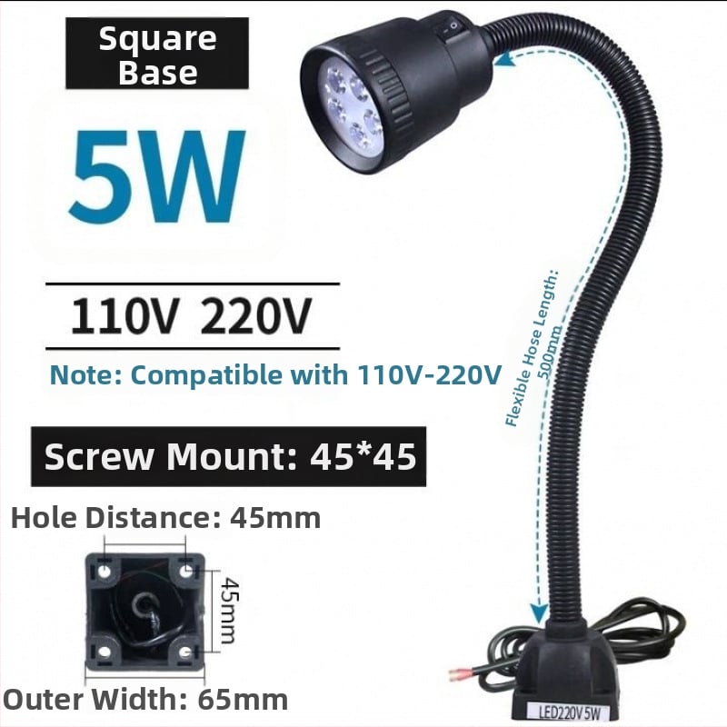 LED работна лампа за машини - Unique, 220V, модел 1, съвместима с 1 модел