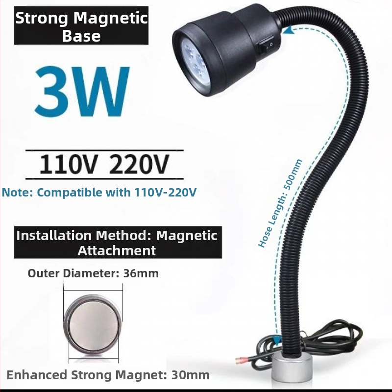 LED работна лампа за машини - Unique, 220V, модел 1, съвместима с 1 модел