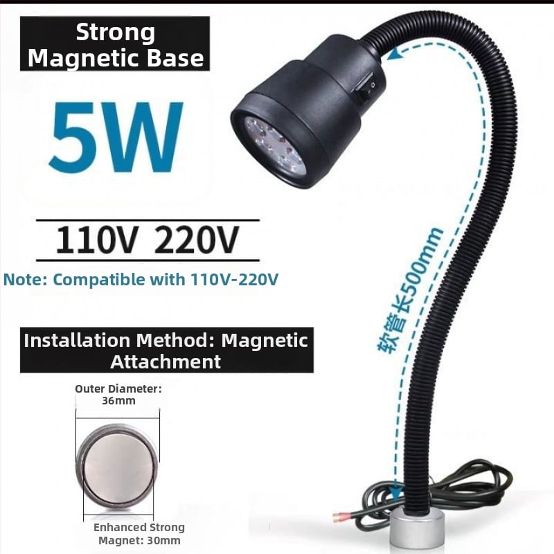 LED работна лампа за машини - Unique, 220V, модел 1, съвместима с 1 модел