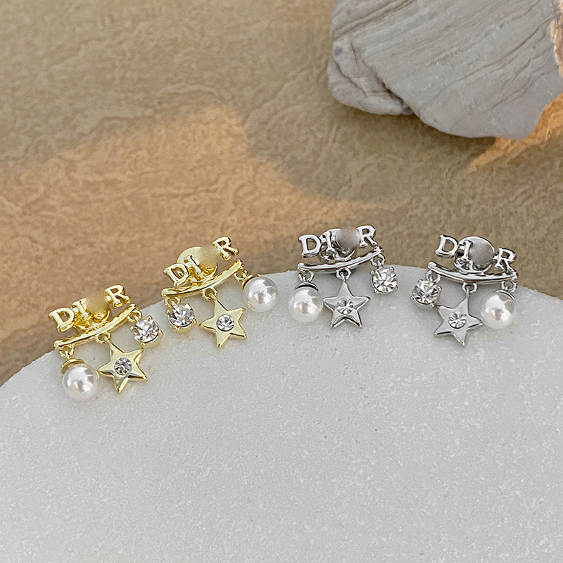 Cercei în formă de inimă, litere/text, cupru, electroplatare