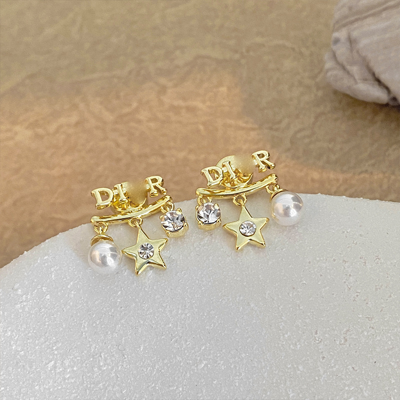 Cercei în formă de inimă, litere/text, cupru, electroplatare