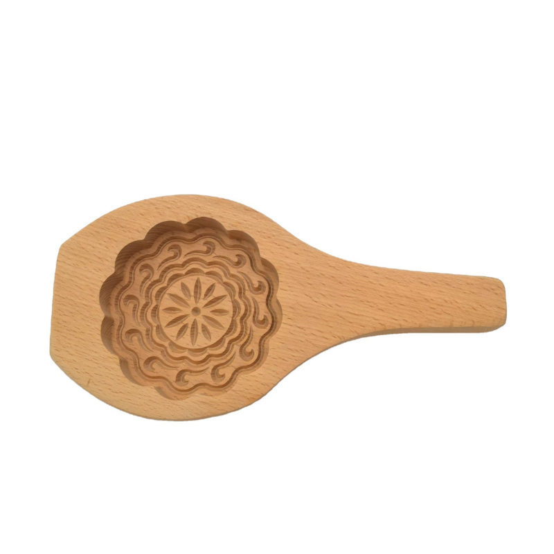 Koka Mooncake forma, izgrebta, ar vienu caurumu, Mid-Autumn, Golden Eagle