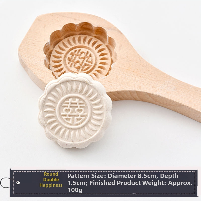 Koka Mooncake forma, izgrebta, ar vienu caurumu, Mid-Autumn, Golden Eagle