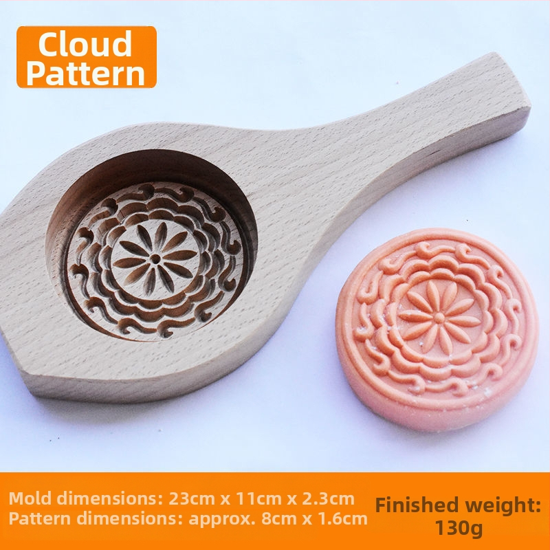 Koka Mooncake forma, izgrebta, ar vienu caurumu, Mid-Autumn, Golden Eagle