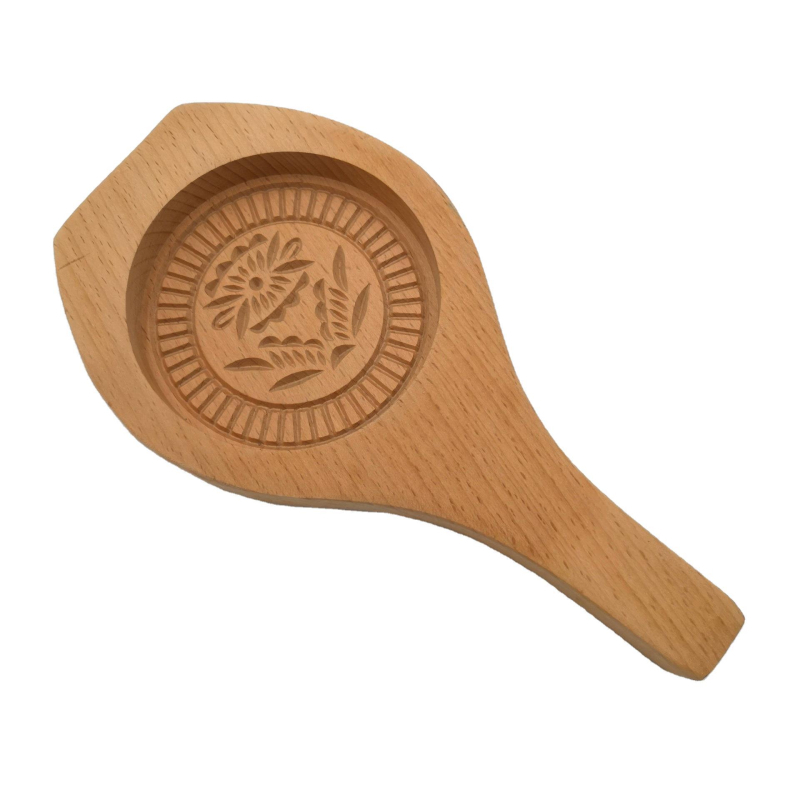 Koka Mooncake forma, izgrebta, ar vienu caurumu, Mid-Autumn, Golden Eagle