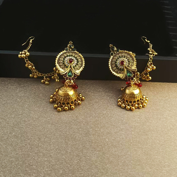 Fülbevalók geometriai formával, ötvözet anyagból, elektroplakálás, füllyuk tű rozsdamentes acélból, Manwang márka, vintage etno stílus (Anyag: Ötvözet; Forma: Geometriai; Feldolgozás: Elektroplakálás; Füllyuk tű: Rozsdamentes acél; Márka: Manwang)