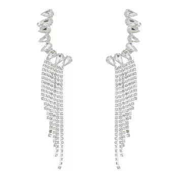 Cercei - rhinestone cu franjuri și lanț gheară, stil excentric, S0183, pentru femei