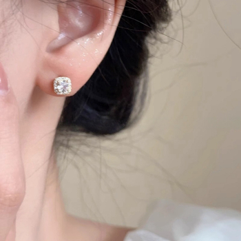 Cercei geometrice din cupru, placare electroplată, vară 2024, pentru femei