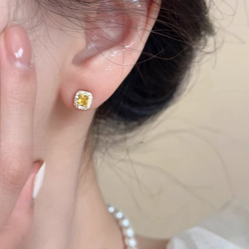 Cercei geometrice din cupru, placare electroplată, vară 2024, pentru femei