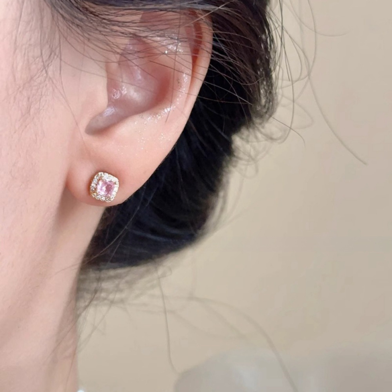 Cercei geometrice din cupru, placare electroplată, vară 2024, pentru femei