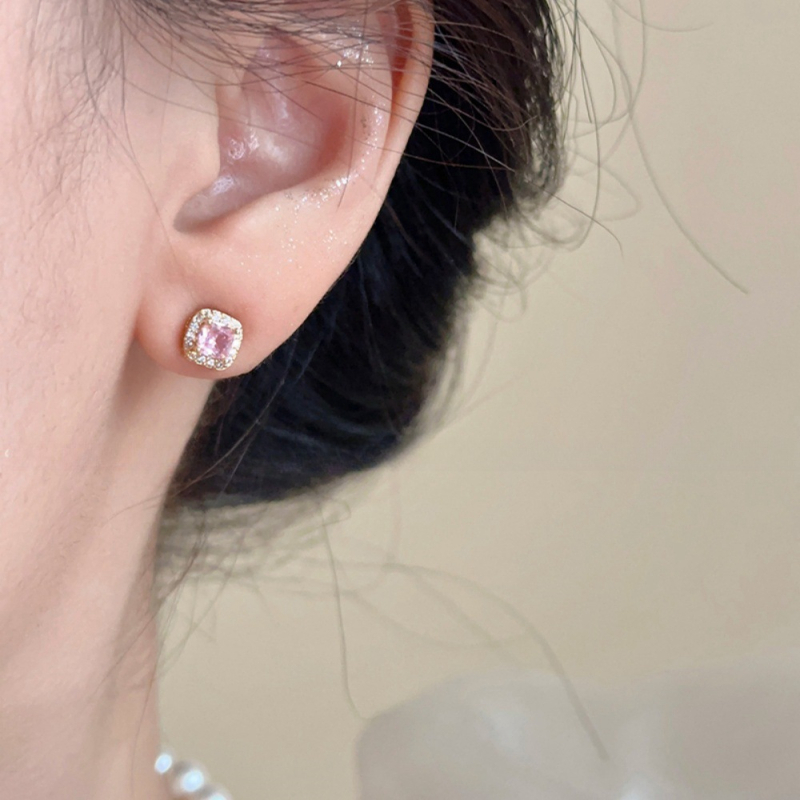 Cercei geometrice din cupru, placare electroplată, vară 2024, pentru femei