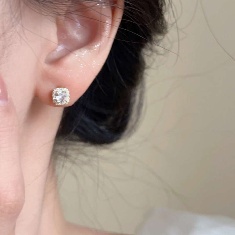 Cercei geometrice din cupru, placare electroplată, vară 2024, pentru femei