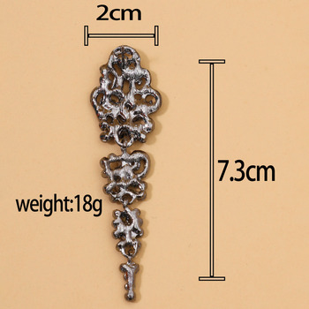 Cercei geometrici lungi din aliaj, încrustați cu cristale și ciucuri, placare electroplatină, pentru femei