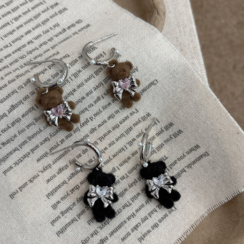 Cercei cu motif animal - drăguțe, material mixt, electroplacate, pentru femei (Iarna 2024)