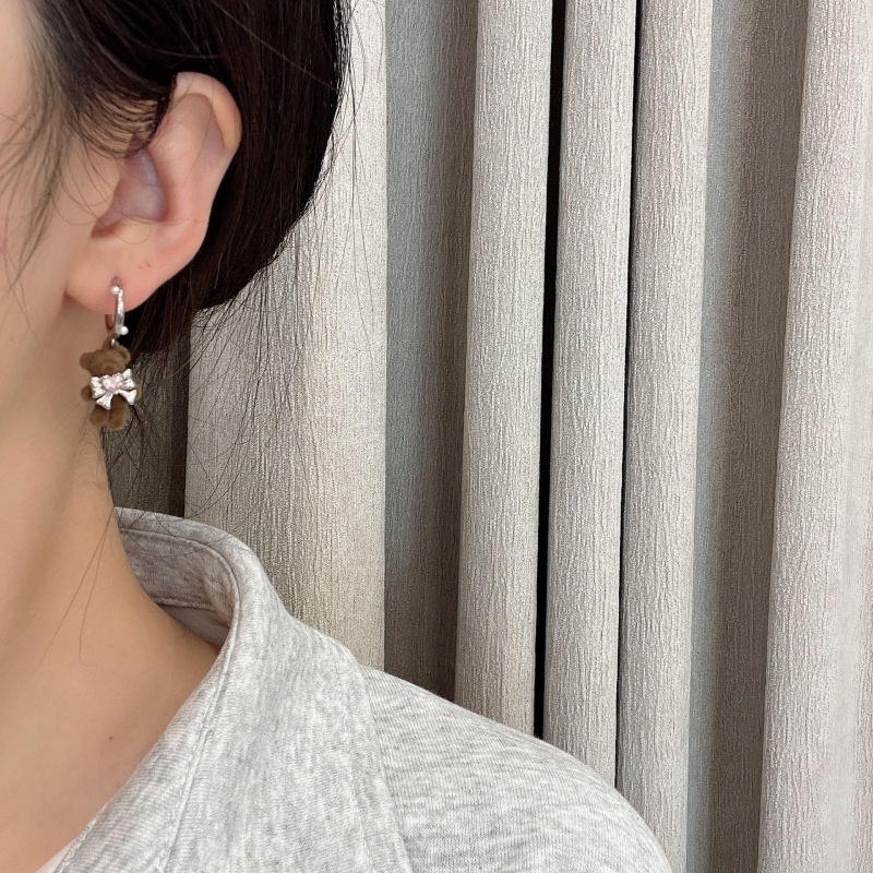 Cercei cu motif animal - drăguțe, material mixt, electroplacate, pentru femei (Iarna 2024)