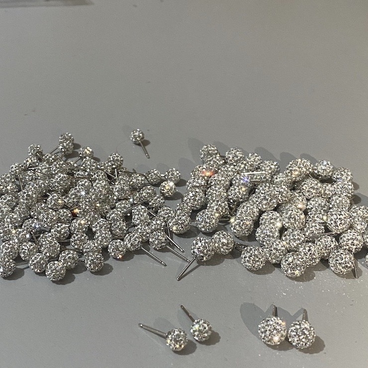 Naušnice - Rhinestone, geometrijski motiv, planetni motiv, prirodni stil, ljeto 2022