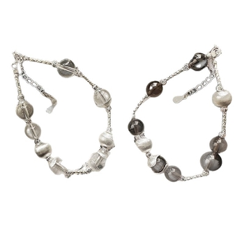 925-ös ezüst karkötő tigrisszem és gyöngyökkel, nőknek, egyszerű stílus, retro elegáns