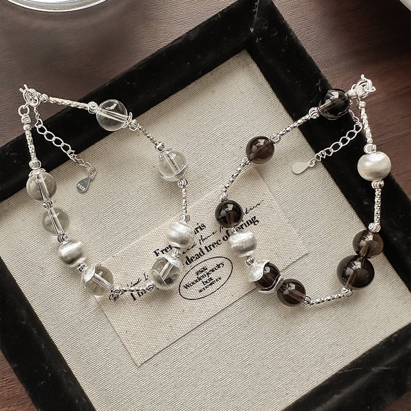 925-ös ezüst karkötő tigrisszem és gyöngyökkel, nőknek, egyszerű stílus, retro elegáns