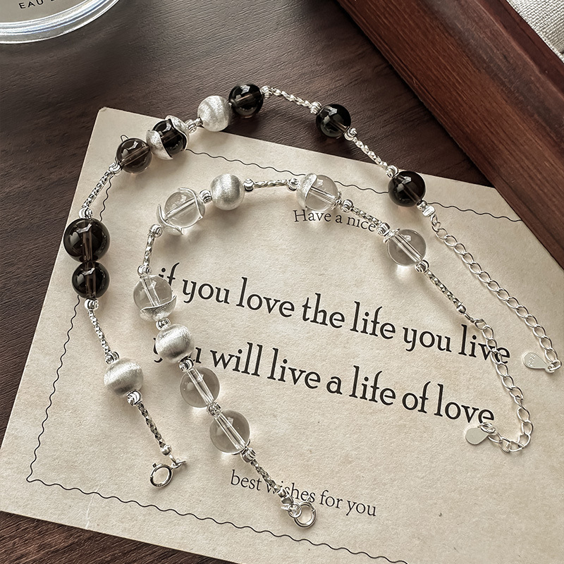 925-ös ezüst karkötő tigrisszem és gyöngyökkel, nőknek, egyszerű stílus, retro elegáns