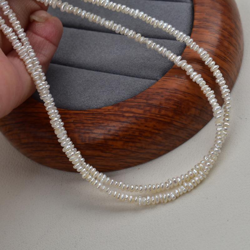Ebakorrapärased Keshi pärlid – paljad pärlid, 38 cm nöör, sügis 2025