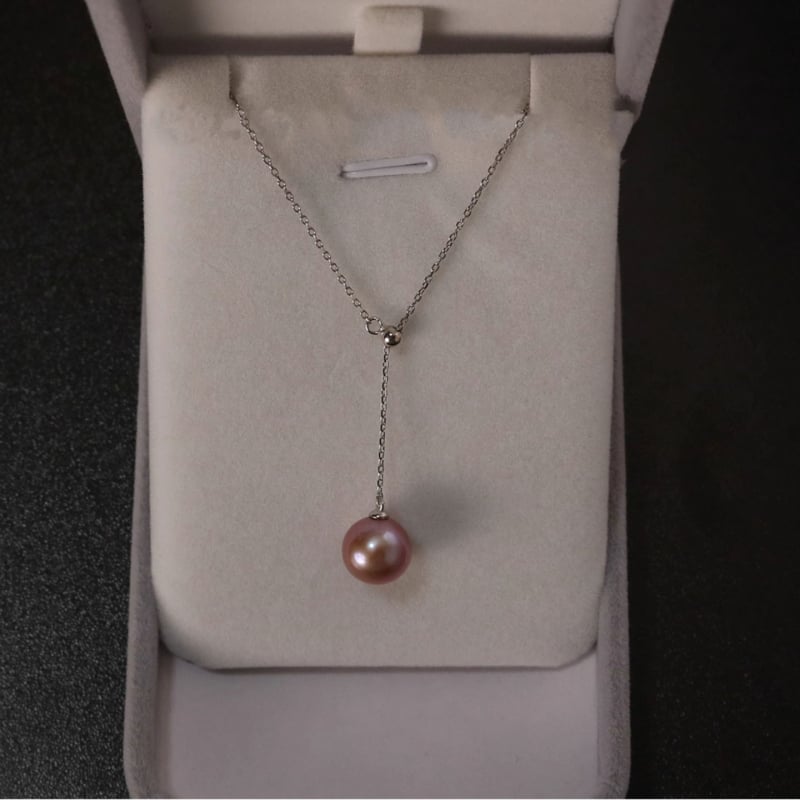 Огърлица Edison със сладководни перли за жени, S925 стерлингово сребро, пискюл дизайн с издърпване, многократно носене, луксозна лека огърлица за ключицата