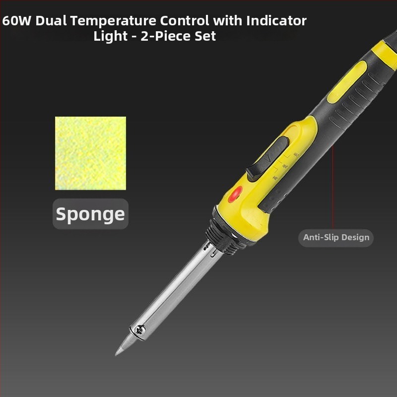 Állítható hőmérsékletű, nagy teljesítményű elektromos forrasztó készlet rozsdamentes acélból, alkalmas csatlakozók és vezetékek forrasztására