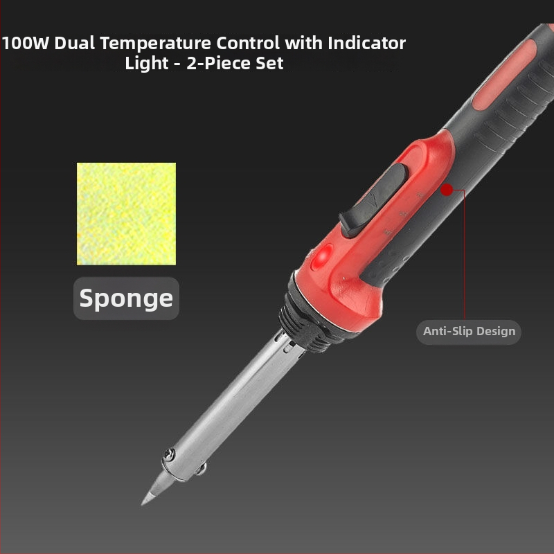 Állítható hőmérsékletű, nagy teljesítményű elektromos forrasztó készlet rozsdamentes acélból, alkalmas csatlakozók és vezetékek forrasztására