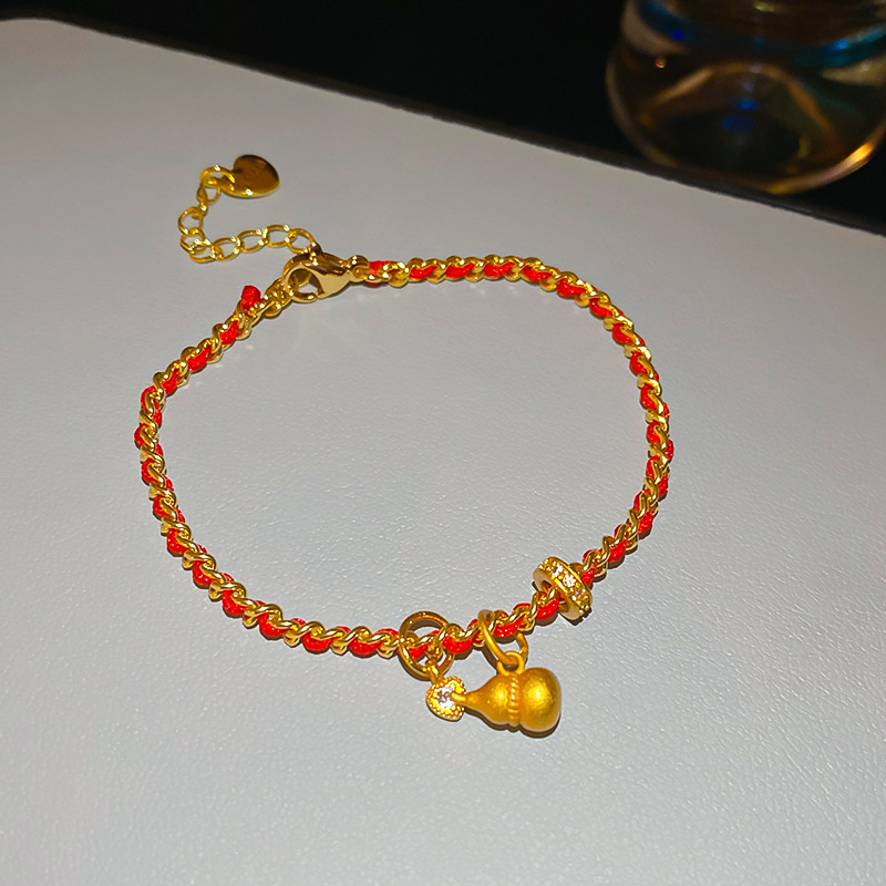 Ženska narukvica od bakra s dizajnom ingota i oblika tikve, elektroplatirani završetak, Mincer Jewelry Factory