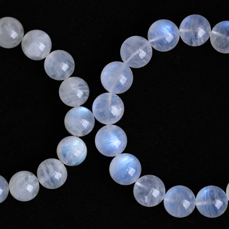 Käevõru kuukiviga, poleeritud pind, geomeetriline unisex disain, premium klass 10