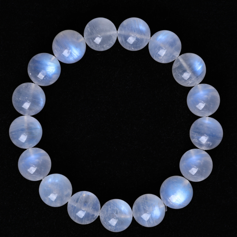 Käevõru kuukiviga, poleeritud pind, geomeetriline unisex disain, premium klass 10