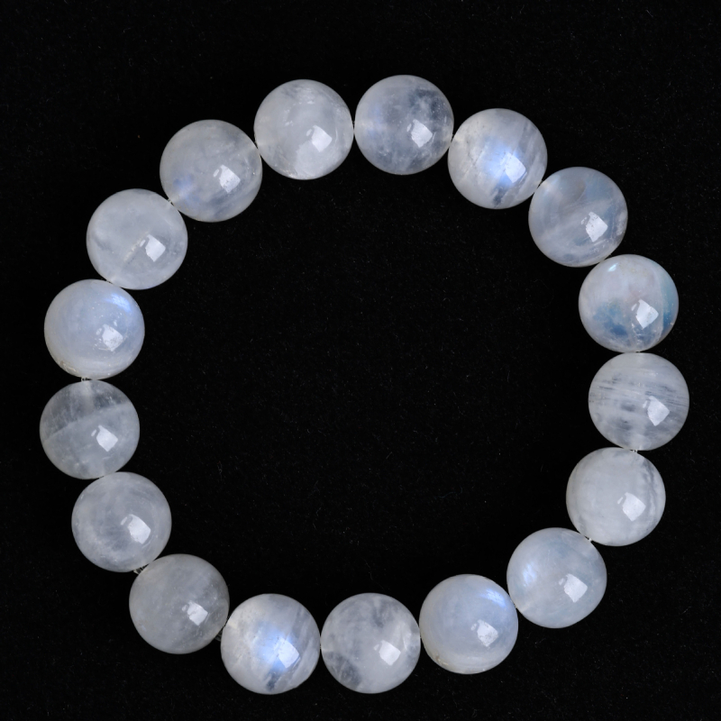 Käevõru kuukiviga, poleeritud pind, geomeetriline unisex disain, premium klass 10