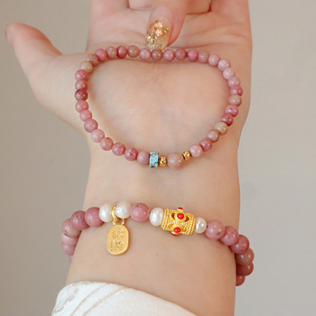 Ručno izrađena ženska kamena narukvica s geometrijskim dizajnom