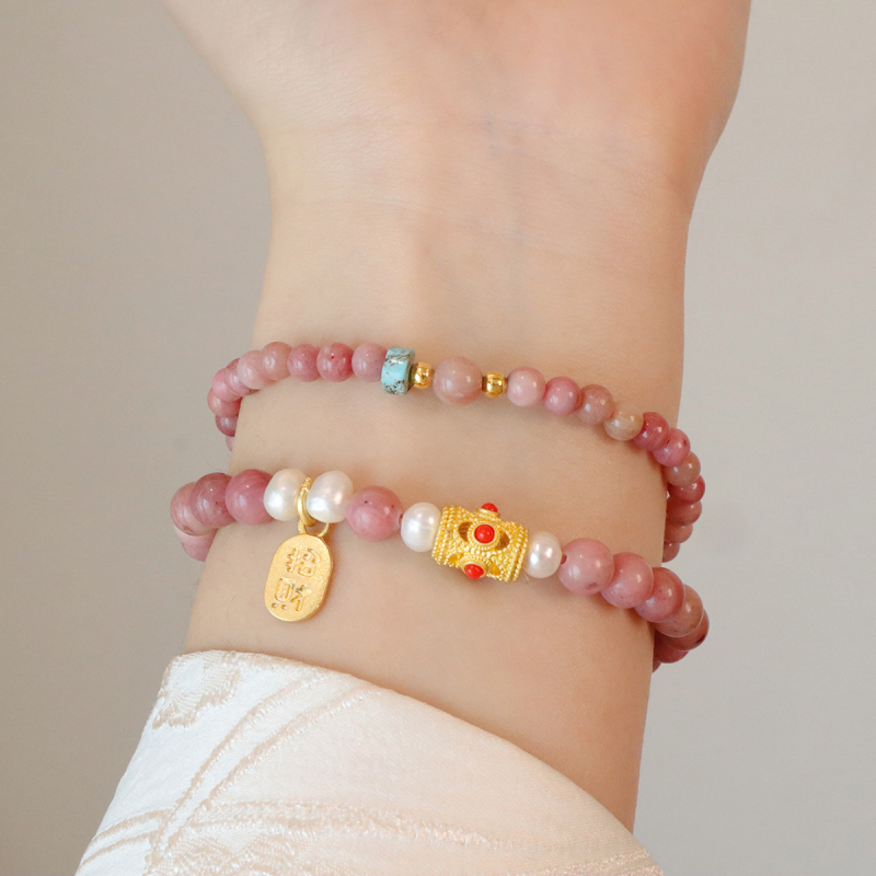 Ručno izrađena ženska kamena narukvica s geometrijskim dizajnom