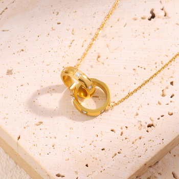 Set colier și cercei din oțel inoxidabil, cu accente geometrice pătrate, șir în formă de O reglabil, acoperire în vid