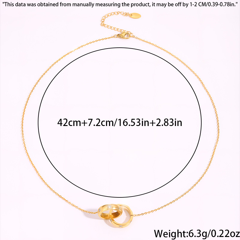 Set colier și cercei din oțel inoxidabil, cu accente geometrice pătrate, șir în formă de O reglabil, acoperire în vid