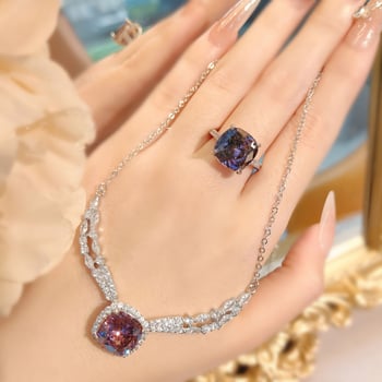Set ogrlice i narukvice od bakra, Ice Flower Cut stil, O-lanac, ugradeni kameni, motiv zvijezda/sunce i mjesec/oblaci/univerzum