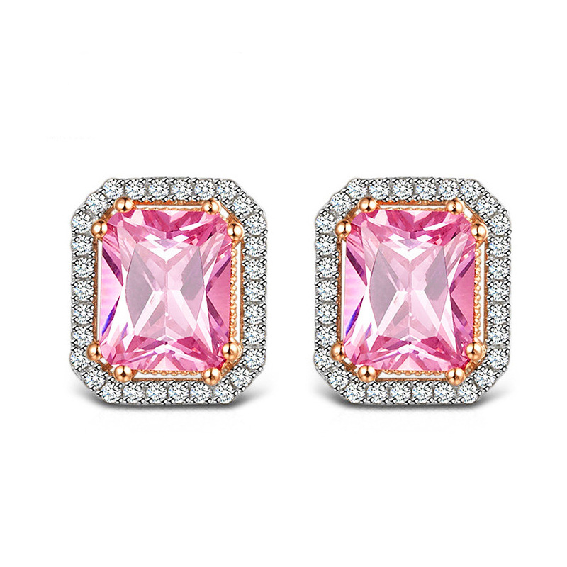 Set de bijuterii: colier, cercei și brățară din cupru placat cu platină; zirconiu cu model floral; lanț circular; include cercei și brățară